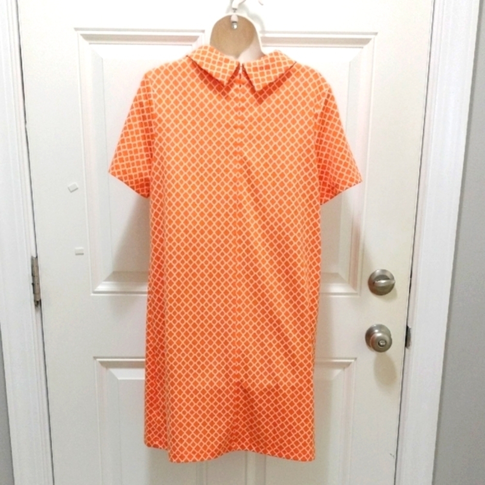 Tyler Boe Cowl Neck Orange Mini Dress Size M - Picture 4 of 9